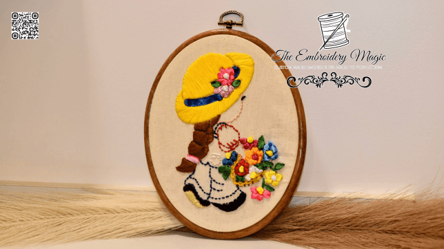 A girl child with a flower basket: Art ID –&nbsp;EM-AR0000163